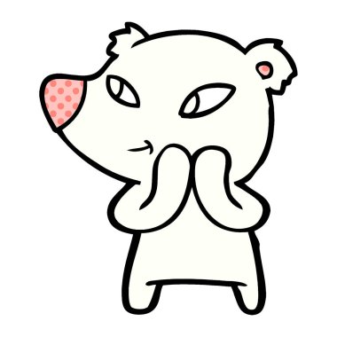 Kutup Ayısı Çizgi Filminin Vektör İllüstrasyonu