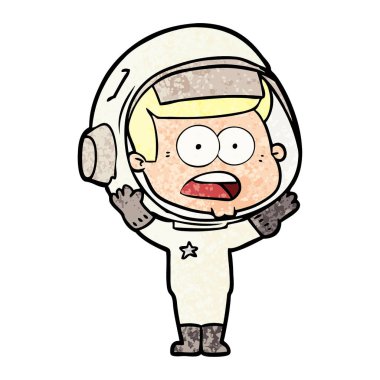 Çizgi film astronotunun vektör çizimi