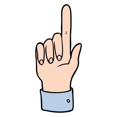 vektör çizim karikatür el işaret