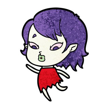 sevimli çizgi vampir kız