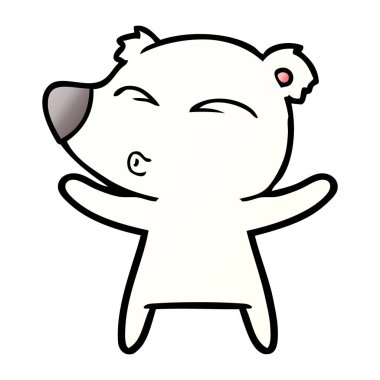 Kutup Ayısı Çizgi Filminin Vektör İllüstrasyonu