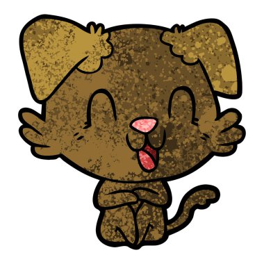 vektör çizim karikatür köpek gülen