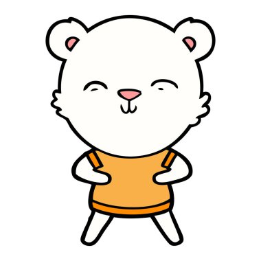 Kutup Ayısı Çizgi Filminin Vektör İllüstrasyonu