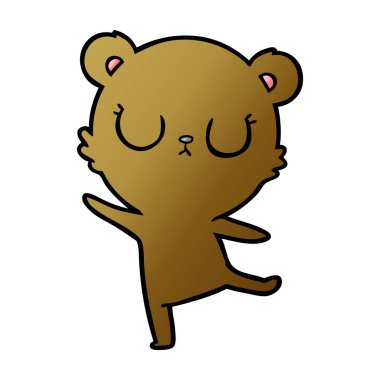 ayı çizgi film karakteri vektör çizim 