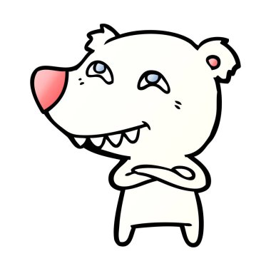 Kutup Ayısı Çizgi Filminin Vektör İllüstrasyonu