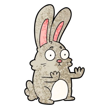 Çizgi film tavşanının vektör çizimi