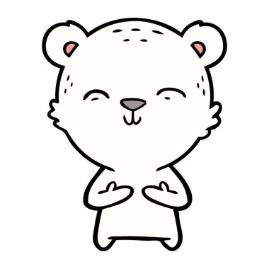 Kutup Ayısı Çizgi Filminin Vektör İllüstrasyonu