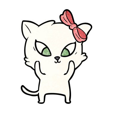 Çizgi film kedisinin vektör çizimi