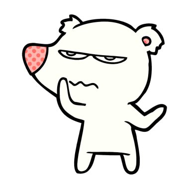 Kutup Ayısı Çizgi Filminin Vektör İllüstrasyonu