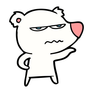 Kutup Ayısı Çizgi Filminin Vektör İllüstrasyonu