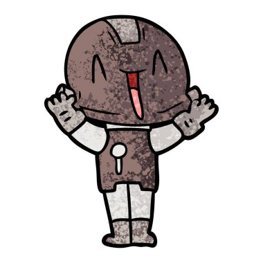 Çizgi film robotunun vektör çizimi