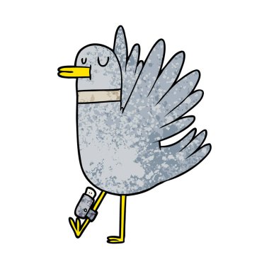 ahşap güvercin çırparak çizgi film