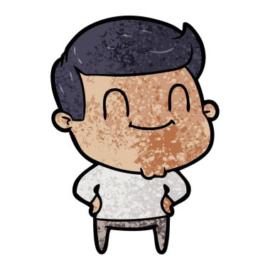 vektör çizim karikatür mutlu adam