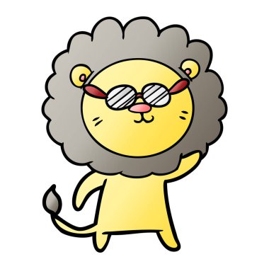 Çizgi film aslanının vektör çizimi