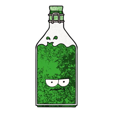 vektör çizim karikatür eski şişe