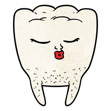 Çizgi film dişinin vektör çizimi