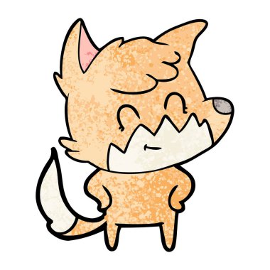 vektör çizim karikatür dostu Fox