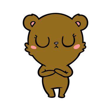 ayı çizgi film karakteri vektör çizim 