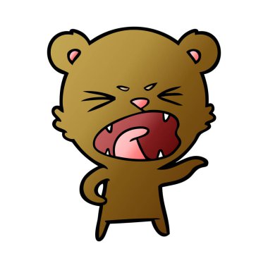 ayı çizgi film karakteri vektör çizim 