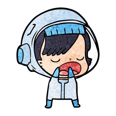 çizgi film astronot kadın açıklayan