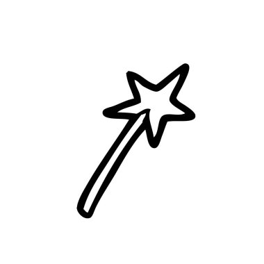 vektör çizim karikatür sihirli değnek