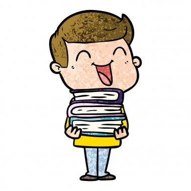 vektör çizim karikatür man gülüyor