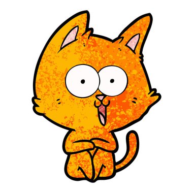 komik karikatür kedi vektör çizim