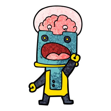 Çizgi film robotunun vektör çizimi