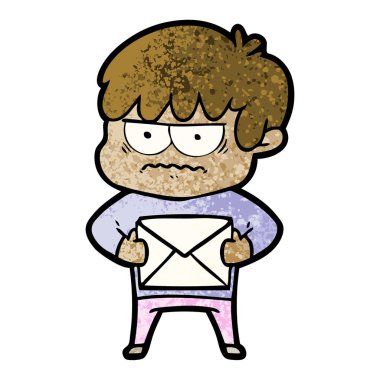 rahatsız çizgi film çocuk vektör çizim