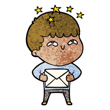 vektör çizim karikatür çocuk hayret