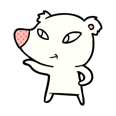 Kutup Ayısı Çizgi Filminin Vektör İllüstrasyonu