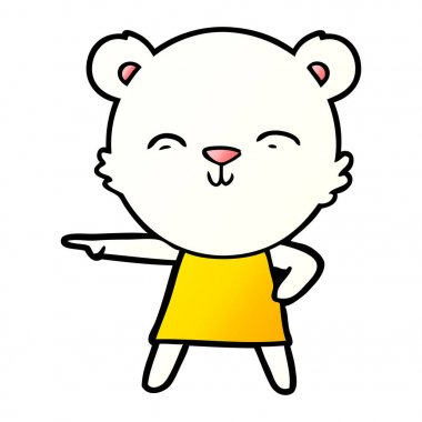 Kutup Ayısı Çizgi Filminin Vektör İllüstrasyonu