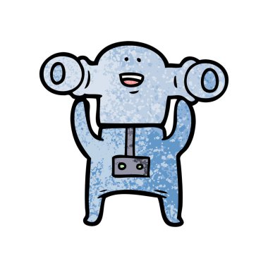 sallayarak dostu karikatür uzaylı