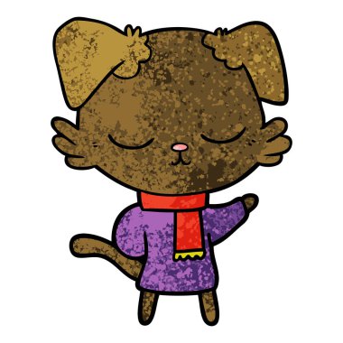 Çizgi film köpeğinin vektör çizimi