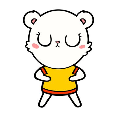 Kutup Ayısı Çizgi Filminin Vektör İllüstrasyonu