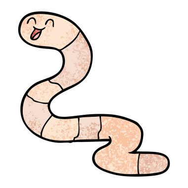 Çizgi film solucanının vektör çizimi