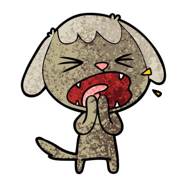 sevimli çizgi köpek havlıyor