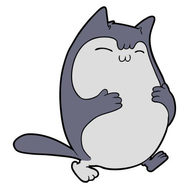 Çizgi film kedisinin vektör çizimi