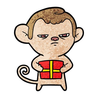 Çizgi film maymununun vektör çizimi