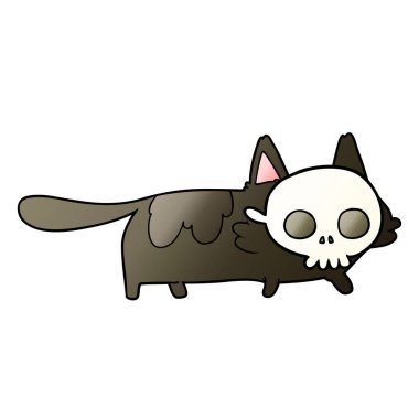 vektör çizim karikatür kızgın kedi