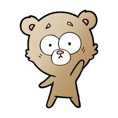 ayı çizgi film karakteri vektör çizim 