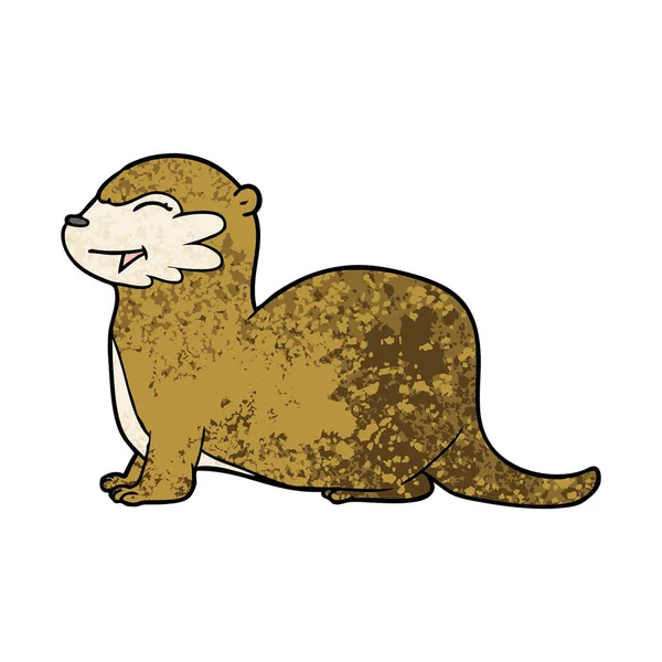 Vector Ilustración Risa Nutria Dibujos Animados — Vector de stock