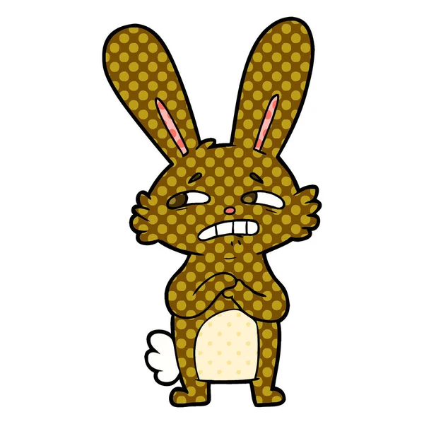 Vector Illustration Cartoon Rabbit — Stock Vector