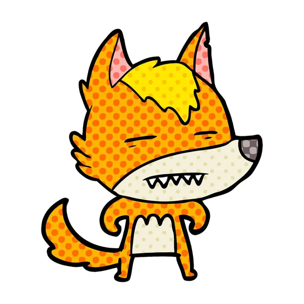 Ilustracja Wektorowa Postać Kreskówki Fox — Wektor stockowy