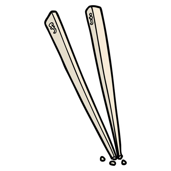 Vektör Çizim Karikatür Chopsticks — Stok Vektör
