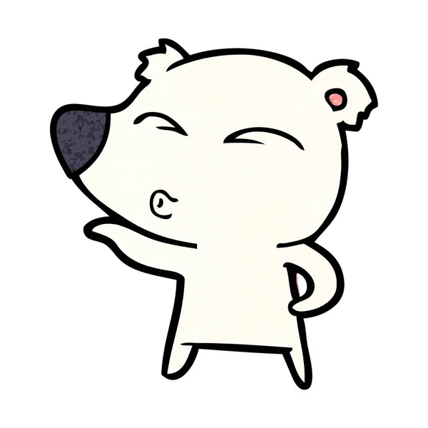 Vector Illustration Polar Bear Cartoon — 스톡 벡터