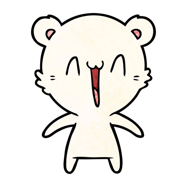 Kartun Beruang Kutub Bahagia - Stok Vektor