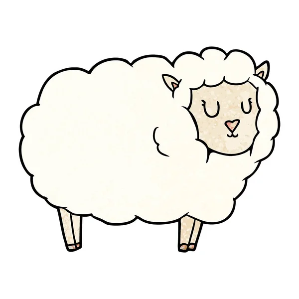 Vector Illustration Cartoon Sheep — Stock Vector