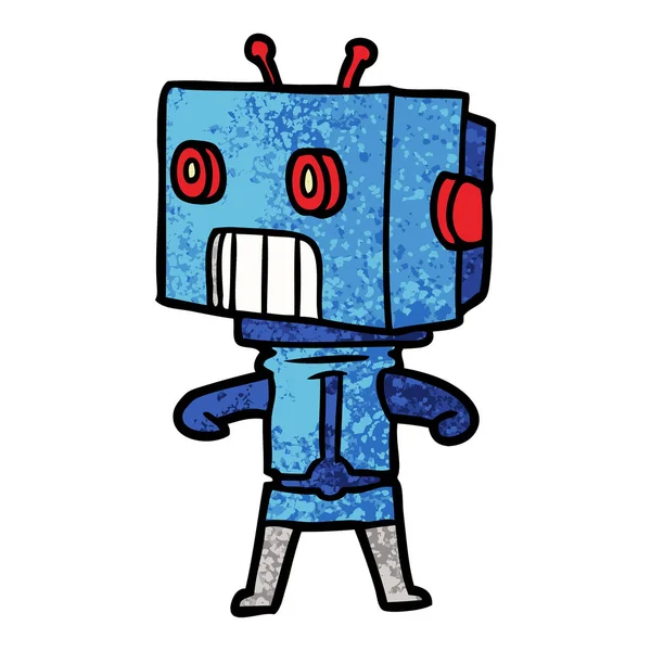 Vektor Illustration Tecknad Robot — Stock vektor