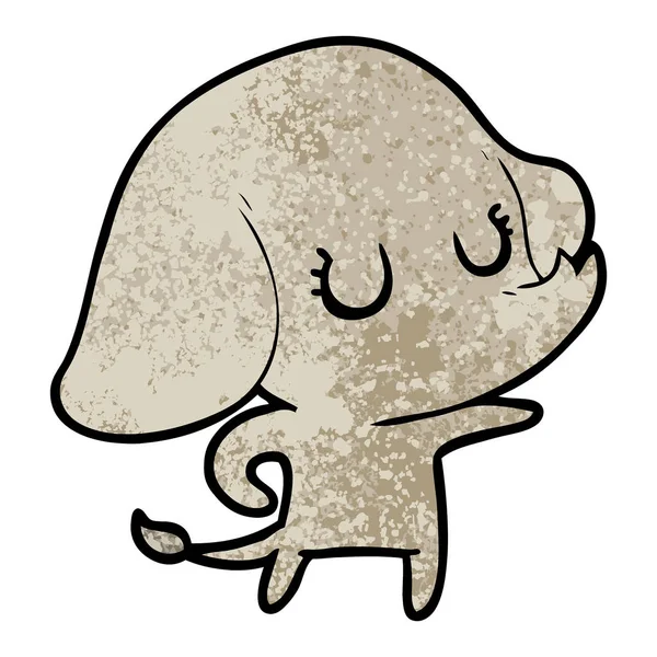 Εικονογράφηση Φορέας Χαριτωμένο Κινούμενα Ελέφαντα — Διανυσματικό Αρχείο